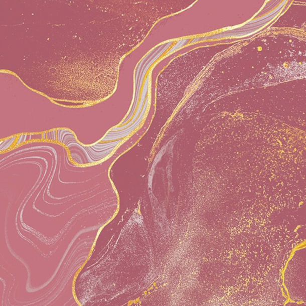 Ambiente - Frokostservietter - Marble - Rose