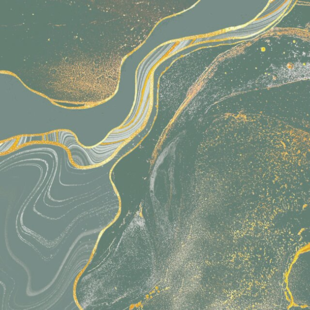 Ambiente - Frokostservietter - Marble - Sage