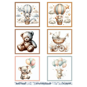 Barto Design - 3D ark - Babymotiver med balloner