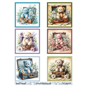 Barto Design - 3D ark - Bamser i kuffert