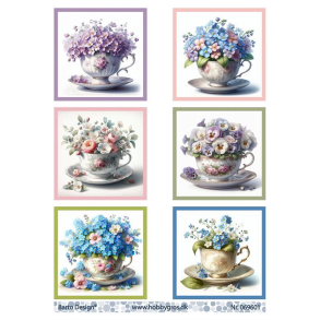 Barto Design - 3D ark - Blomster i en tekop