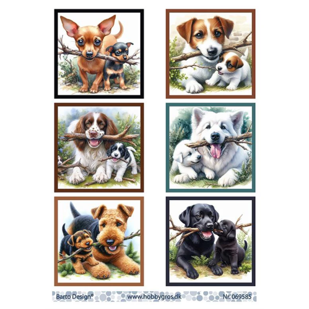 Barto Design - 3D ark - Hunde med pind