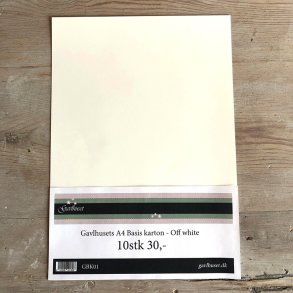 Gavlhusets Design - A4 Basis karton - Off White