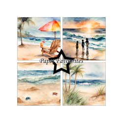 Paper Favourites - Blok 6" - Beachy / Strand