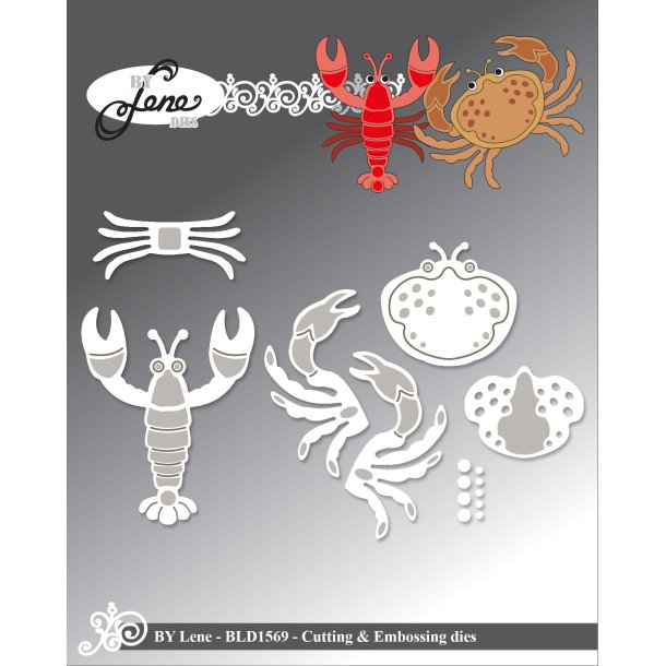 By Lene - Die - Cutting & Embossing die / Crabs - Krabber