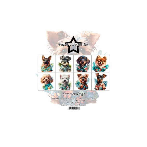 Paper Favourites - Blok 12" - Summer Dogs