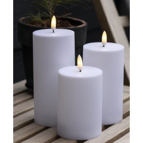 LED - Bloklys - Udendrs - Hvide - 3stk