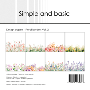 Simple and Basic - Blok 6'' - Floral borders / Blomsterkanter Vol. 2