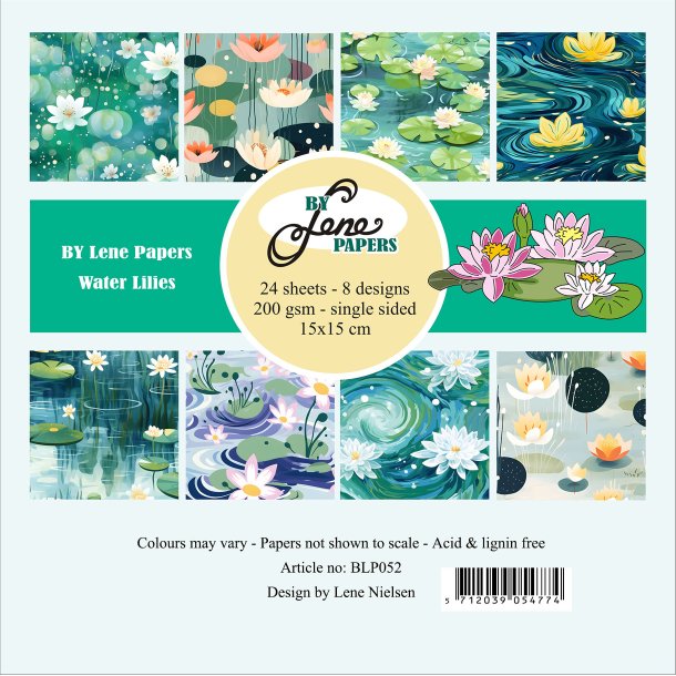 By Lene - Blok 6"  - Water Lilies