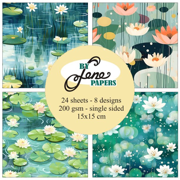 By Lene - Blok 6"  - Water Lilies