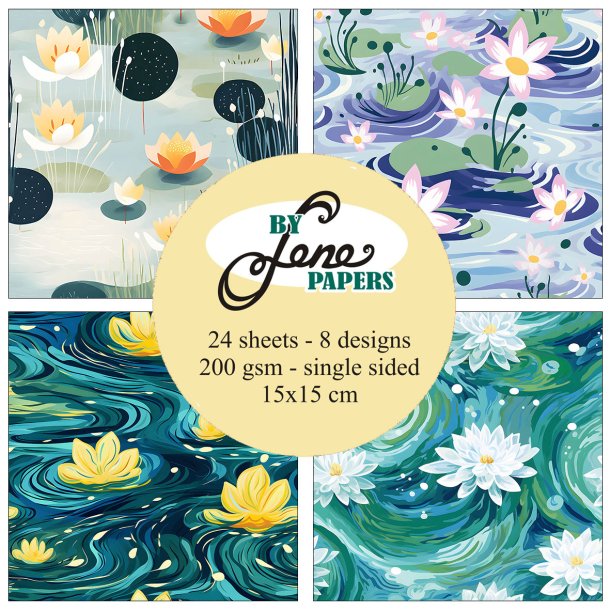 By Lene - Blok 6"  - Water Lilies