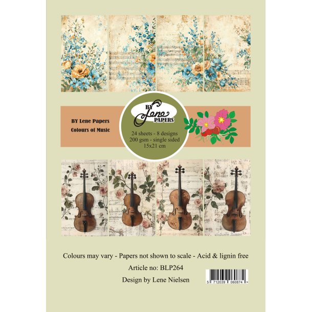 By Lene - Blok A5 - Colours of Music / Musikkens farver