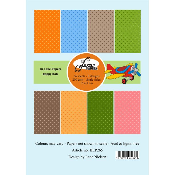 By Lene - Blok A5 - Happy Dots / Glade prikker