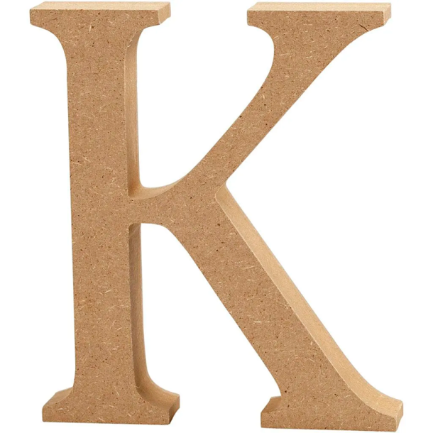 MDF Bogstaver - K - H. 13 cm.
