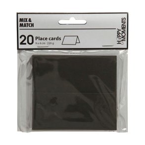 Happy Moments - Bordkort - 20stk - Sort