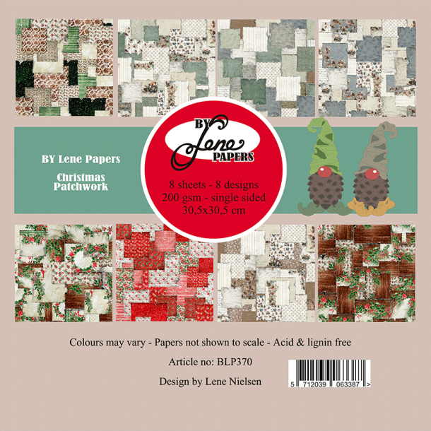By Lene - Blok 12'' - Christmas Patchwork / Julepatchwork