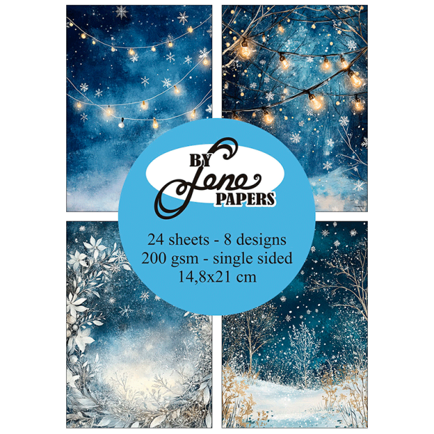 By Lene - Blok A5 - Blue Christmas / Bl jul