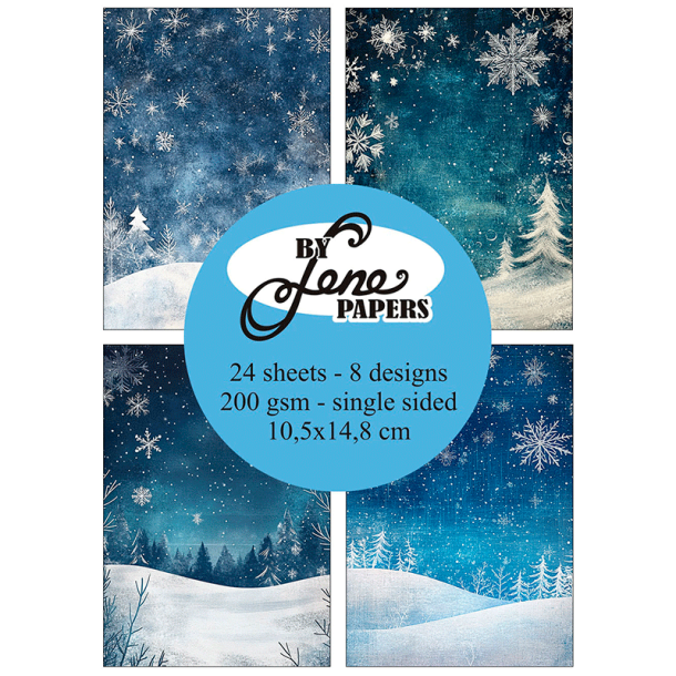 By Lene - Blok A6 - Blue Christmas / Bl jul