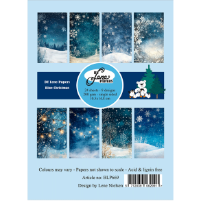 By Lene - Blok A6 - Blue Christmas / Bl� jul