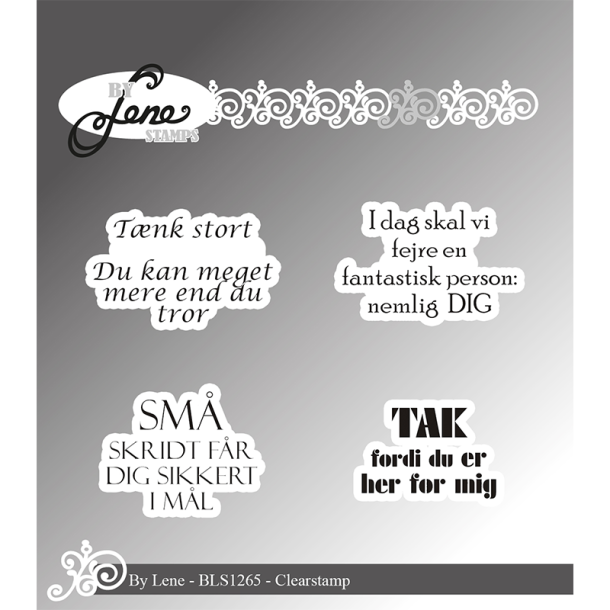 By Lene - Stempler - Tak fordi du er her for mig