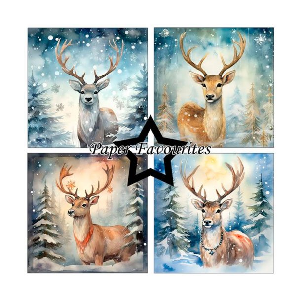 Paper Favourites - Blok 6" - Christmas Stag / Jule rdyr