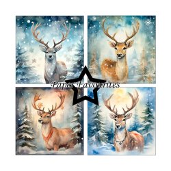 Paper Favourites - Blok 12" - Christmas Stag / Jule rdyr