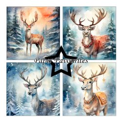 Paper Favourites - Blok 12" - Christmas Stag / Jule rdyr