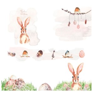 Charlie & Paulchen - Karton - Hase In Schneegl�ckchen