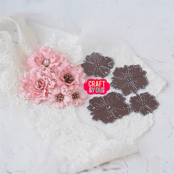 Craft & You - Die - Vintage Flowers by Gosia / Gammeldags blomster