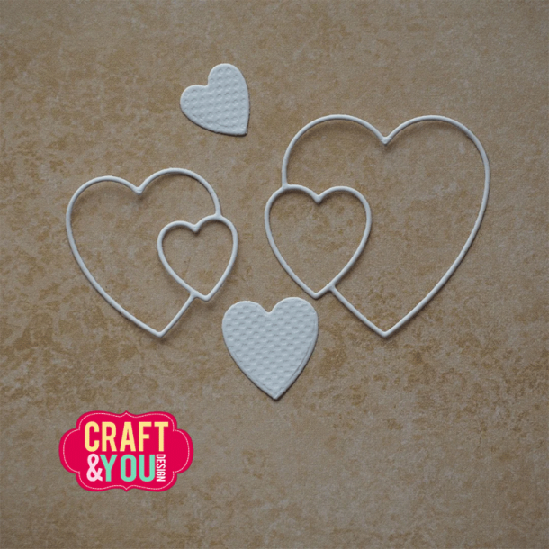 Craft & You - Die - Hearts by Gosia / Hjerter