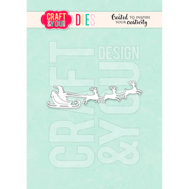 Craft & You - Die - Santa Claus with a sleigh / Julemand med kane