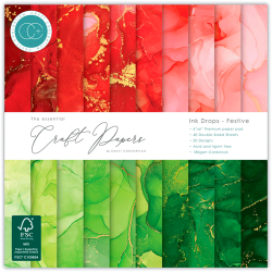 Craft Consortium - Blok 6" - Ink Drops - Festive