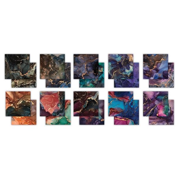 Craft Consortium - Blok 6" - Ink Drops - Midnight