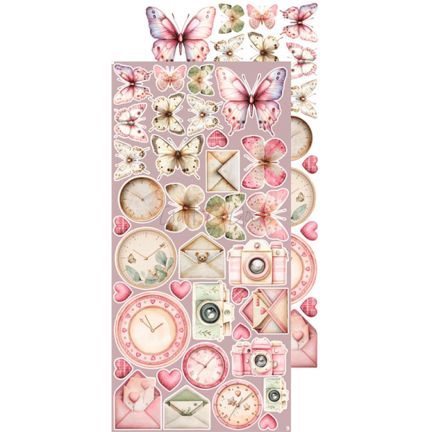 Craft O' Clock - Blok 15 x 30 cm - Baby Girl Universe / Pigebarn - Extra Set - Klippeark