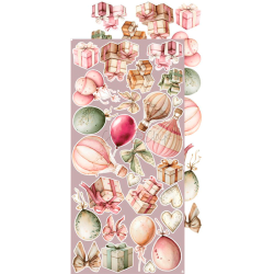 Craft O' Clock - Blok 15 x 30 cm - Baby Girl Universe / Pigebarn - Extra Set - Klippeark