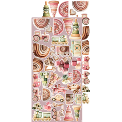 Craft O' Clock - Blok 15 x 30 cm - Baby Girl Universe / Pigebarn - Extra Set - Klippeark