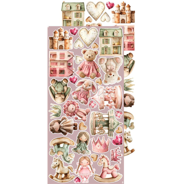 Craft O' Clock - Blok 15 x 30 cm - Baby Girl Universe / Pigebarn - Extra Set - Klippeark