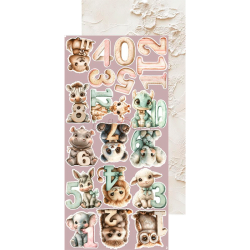 Craft O' Clock - Blok 15 x 30 cm - Baby Girl Universe / Pigebarn - Extra Set - Klippeark