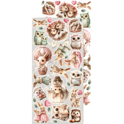 Craft O' Clock - Blok 15 x 30 cm - Baby Girl Universe / Pigebarn - Extra Set - Klippeark