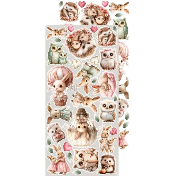 Craft O' Clock - Blok 15 x 30 cm - Baby Girl Universe / Pigebarn - Extra Set - Klippeark