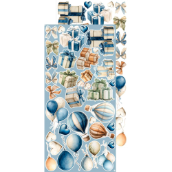 Craft O' Clock - Blok 15 x 30 cm - Baby Boy Universe / Drengebarn - Extras Set Mix - Klippeark