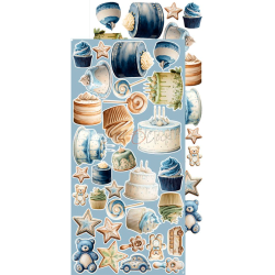 Craft O' Clock - Blok 15 x 30 cm - Baby Boy Universe / Drengebarn - Extras Set Mix - Klippeark