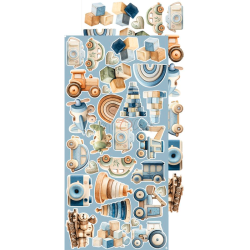 Craft O' Clock - Blok 15 x 30 cm - Baby Boy Universe / Drengebarn - Extras Set Mix - Klippeark