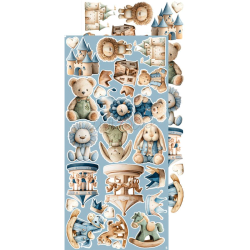 Craft O' Clock - Blok 15 x 30 cm - Baby Boy Universe / Drengebarn - Extras Set Mix - Klippeark