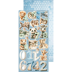 Craft O' Clock - Blok 15 x 30 cm - Baby Boy Universe / Drengebarn - Extras Set Mix - Klippeark