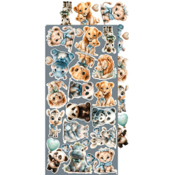 Craft O' Clock - Blok 15 x 30 cm - Baby Boy Universe / Drengebarn - Extras Set Mix - Klippeark