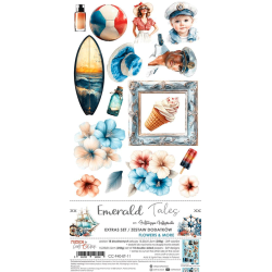 Craft O' Clock - Blok 15x30cm - Emerald Tales - Extras Set - Flowers / Blomster