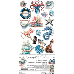 Craft O' Clock - Blok 15x30cm - Emerald Tales - Extras Set - Emerald