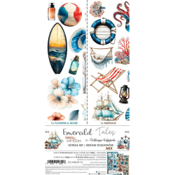 Craft O' Clock - Blok 15x30cm - Emerald Tales - Extras Set - Mix / Blandet