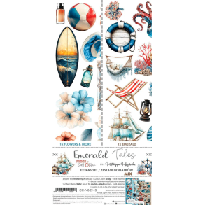 Craft O' Clock - Blok 15x30cm - Emerald Tales - Extras Set - Mix / Blandet